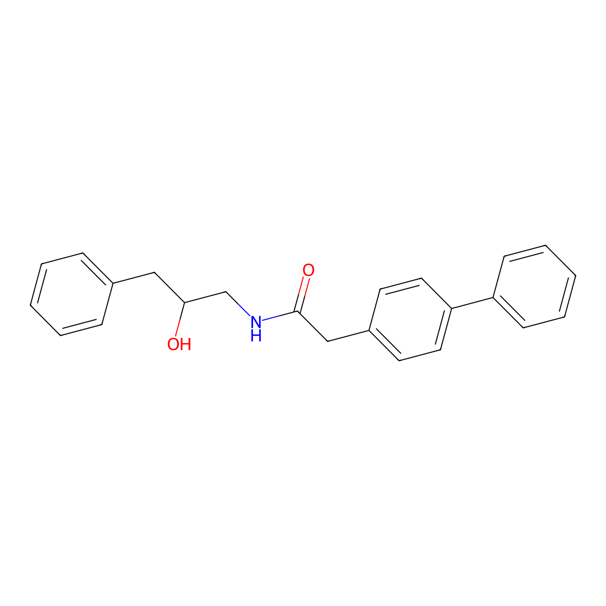 2-([1,1'-biphenyl]-4-yl)-N-(2-hydroxy-3-phenylpropyl)acetamide molecular structure, CAS 1351621-71-0