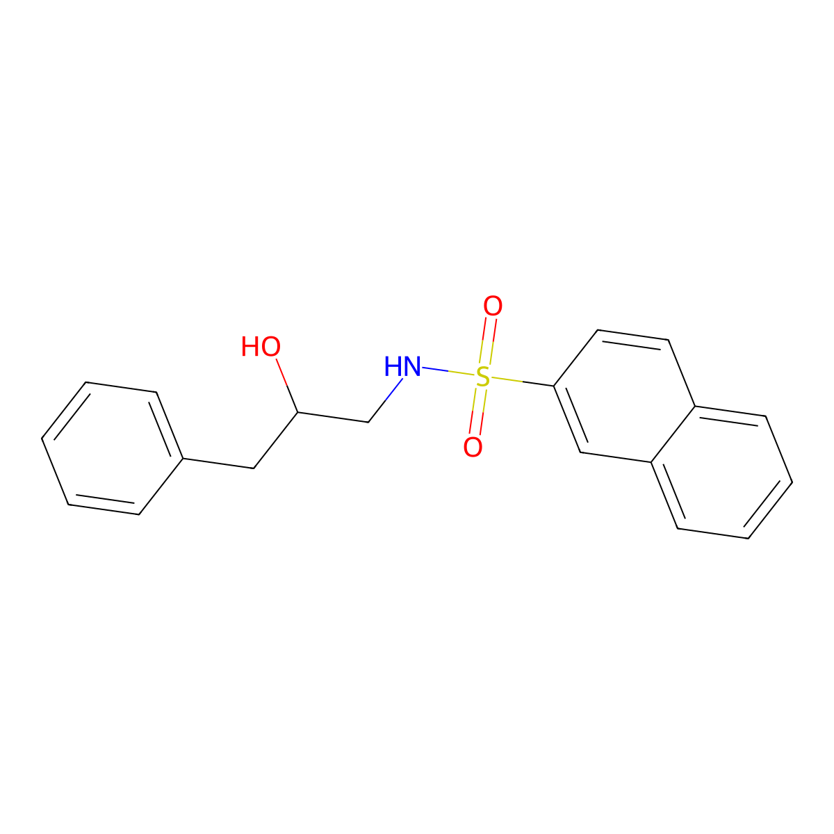 N-(2-hydroxy-3-phenylpropyl)naphthalene-2-sulfonamide molecular structure, CAS 1351621-74-3