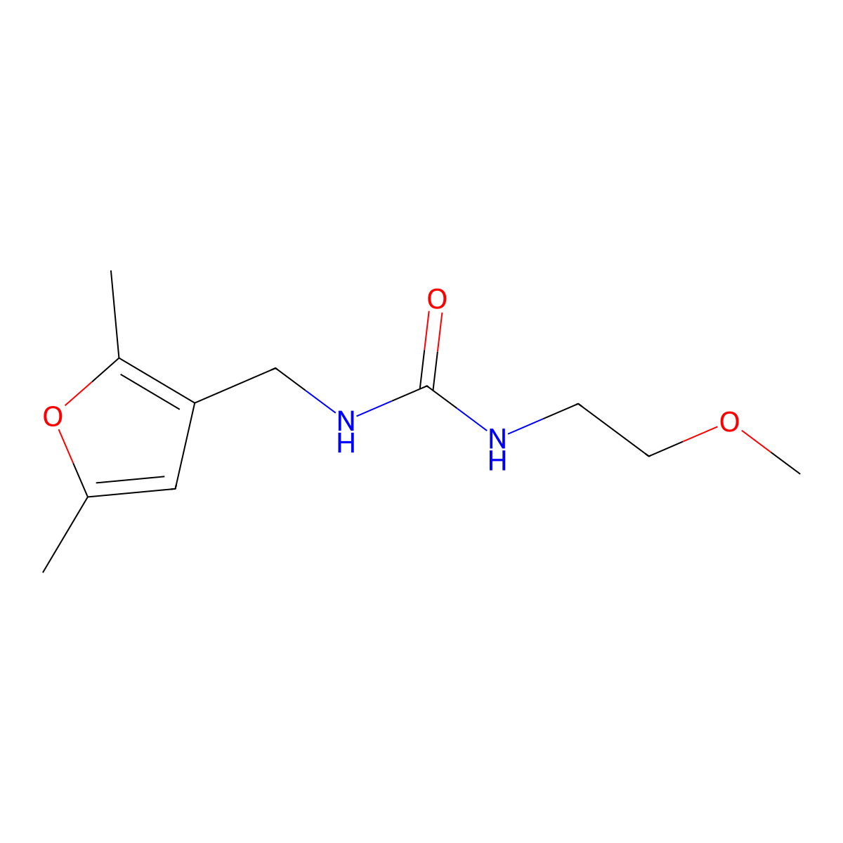 1-[(2,5-Dimethylfuran-3-yl)methyl]-3-(2-methoxyethyl)urea molecular structure, CAS 1351622-25-7