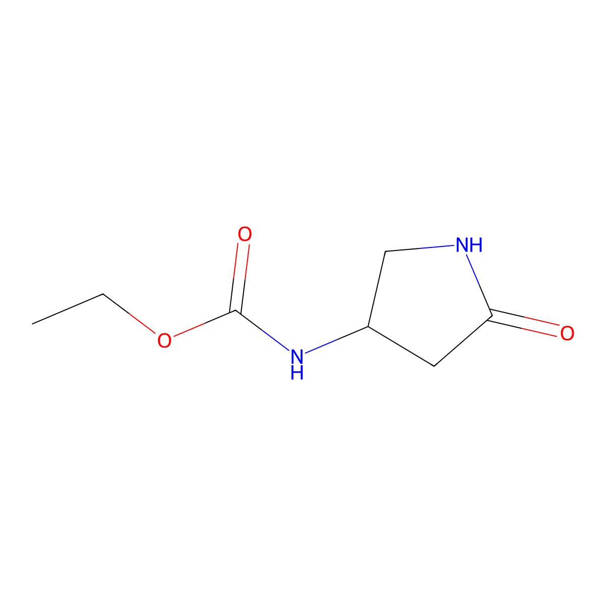 Ethyl (5-oxopyrrolidin-3-yl)carbamate molecular structure, CAS 1351622-33-7