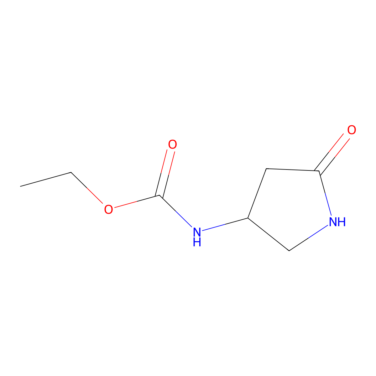 Ethyl (5-oxopyrrolidin-3-yl)carbamate molecular structure, CAS 1351622-33-7