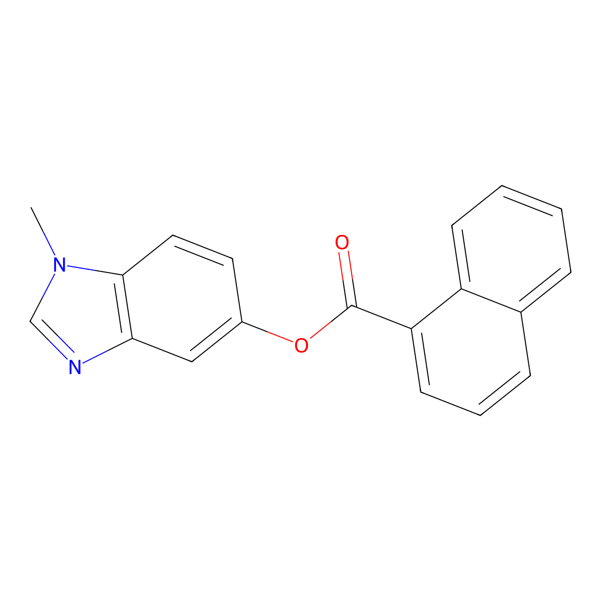 1-methyl-1H-benzo[d]imidazol-5-yl 1-naphthoate molecular structure, CAS 1351622-37-1
