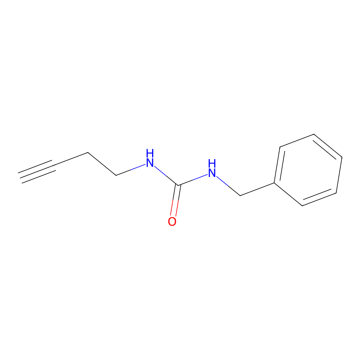 1-Benzyl-3-(but-3-yn-1-yl)urea molecular structure, CAS 1351622-47-3