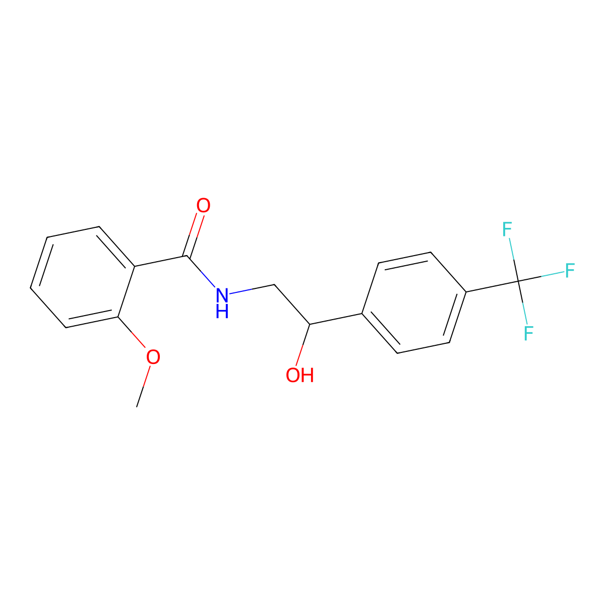 N-(2-hydroxy-2-(4-(trifluoromethyl)phenyl)ethyl)-2-methoxybenzamide molecular structure, CAS 1351622-70-2