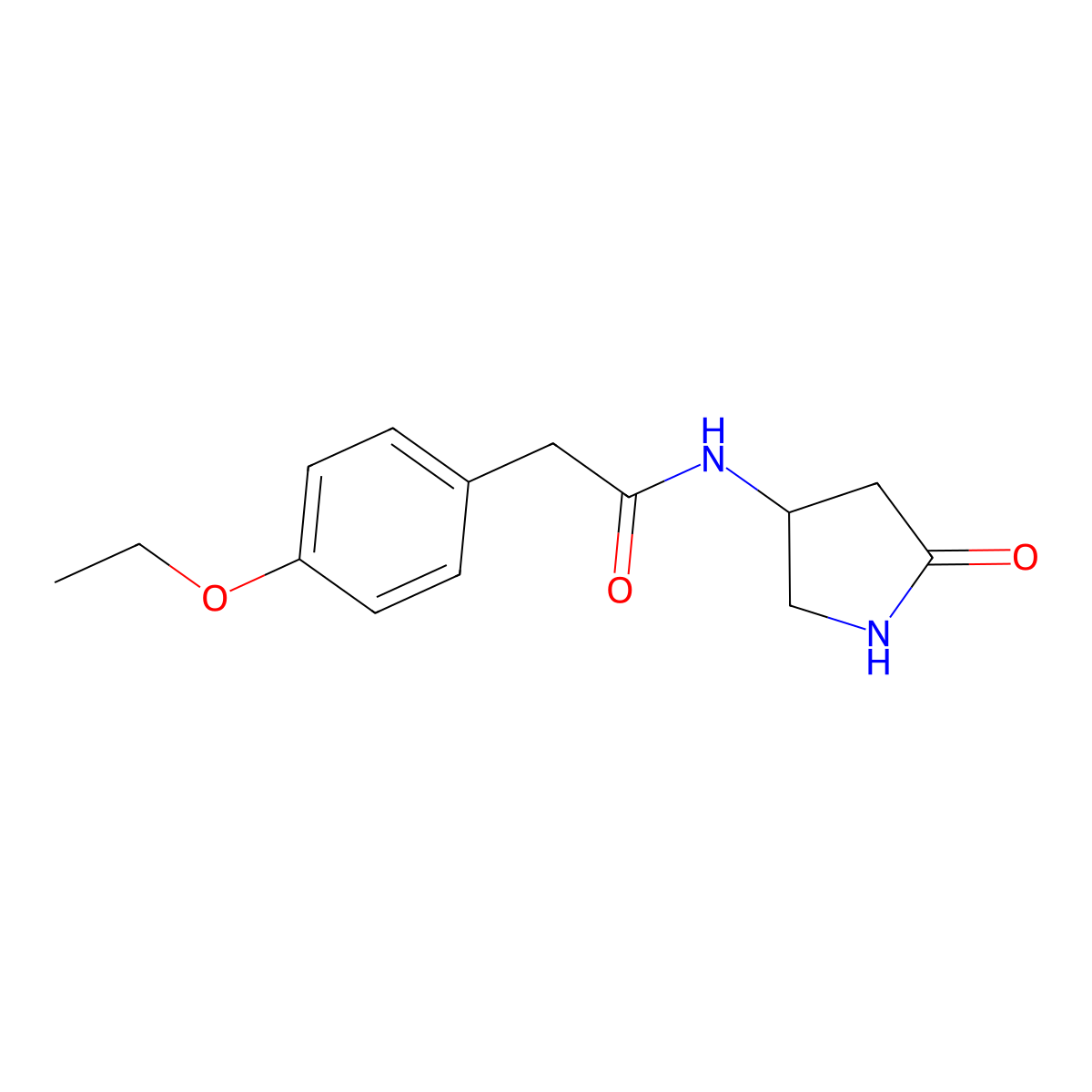 2-(4-ethoxyphenyl)-N-(5-oxopyrrolidin-3-yl)acetamide molecular structure, CAS 1351622-75-7