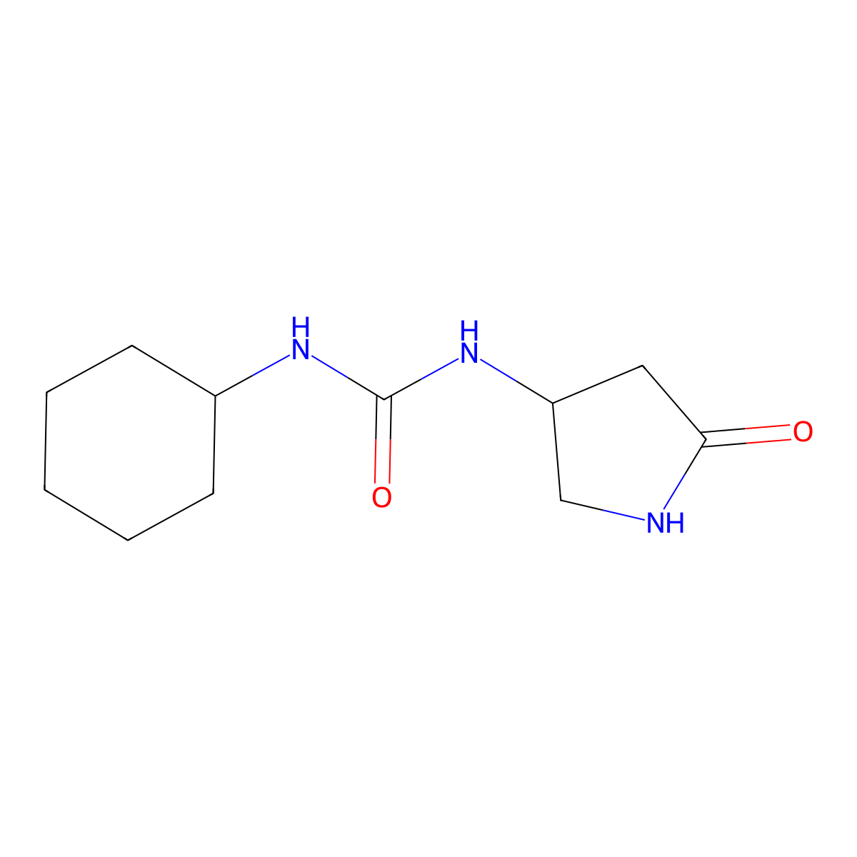 1-Cyclohexyl-3-(5-oxopyrrolidin-3-yl)urea molecular structure, CAS 1351623-12-5