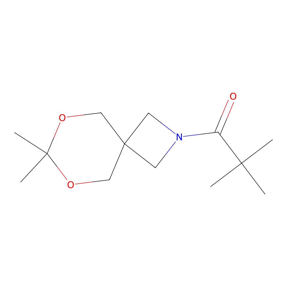 1-(7,7-Dimethyl-6,8-dioxa-2-azaspiro[3.5]nonan-2-yl)-2,2-dimethylpropan-1-one molecular structure, CAS 1351623-18-1