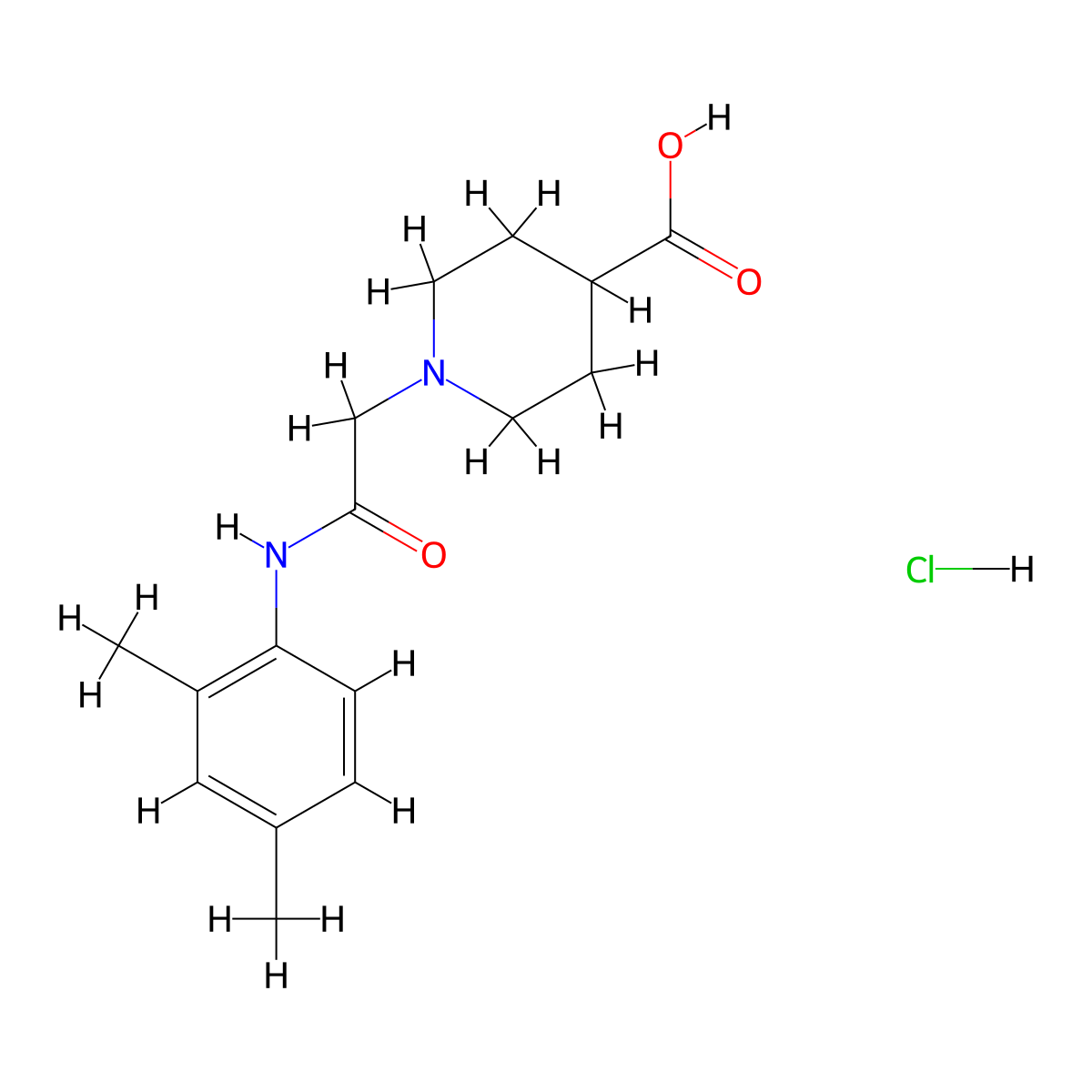 1-{2-[(2,4-Dimethylphenyl)amino]-2-oxoethyl}piperidine-4-carboxylic acid hydrochloride molecular structure, CAS 1351630-57-3