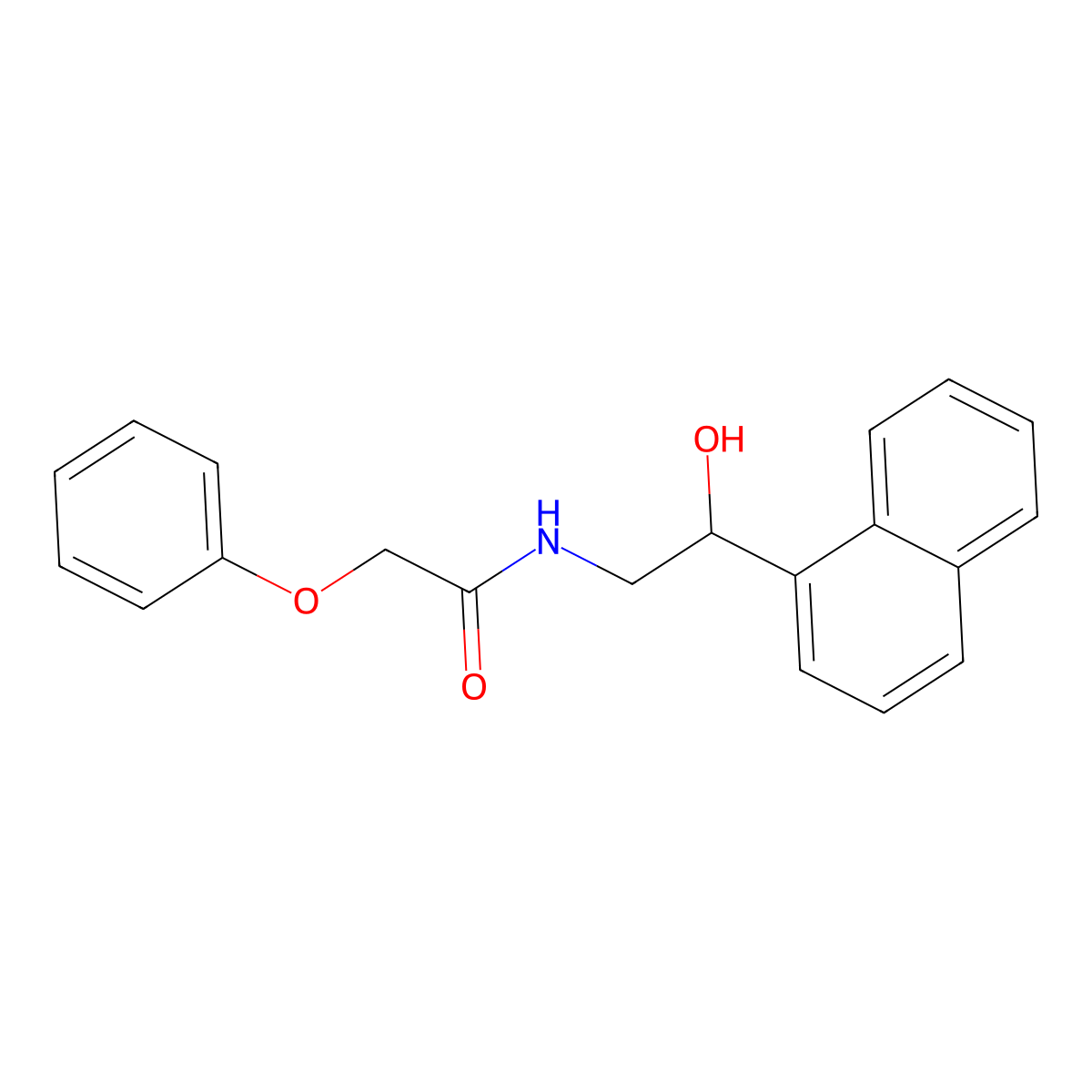 N-(2-hydroxy-2-(naphthalen-1-yl)ethyl)-2-phenoxyacetamide molecular structure, CAS 1351630-61-9