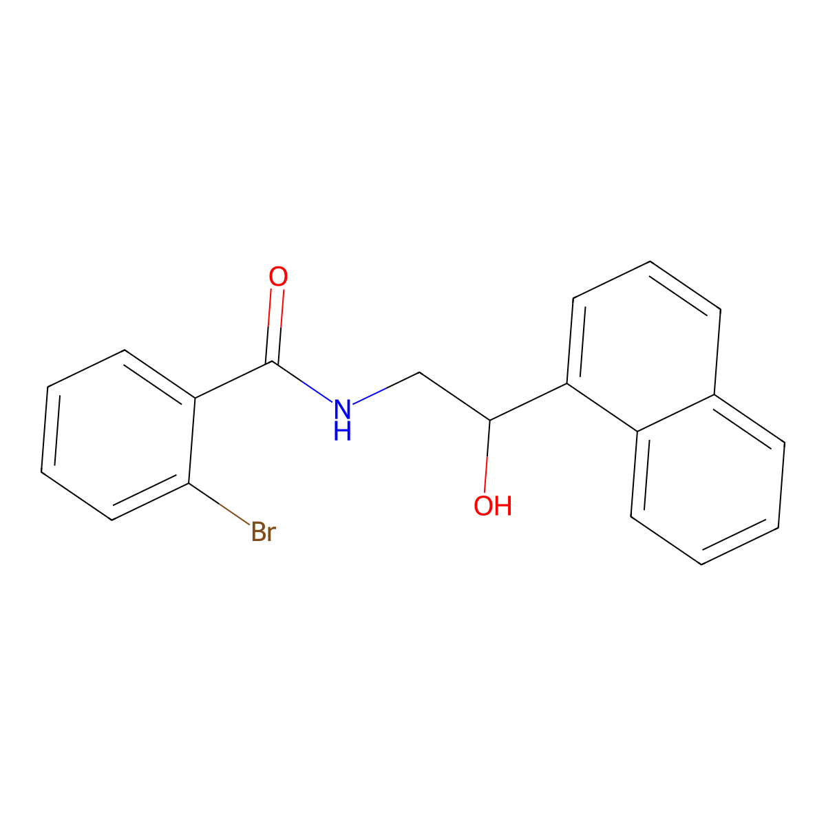2-bromo-N-(2-hydroxy-2-(naphthalen-1-yl)ethyl)benzamide molecular structure, CAS 1351630-69-7