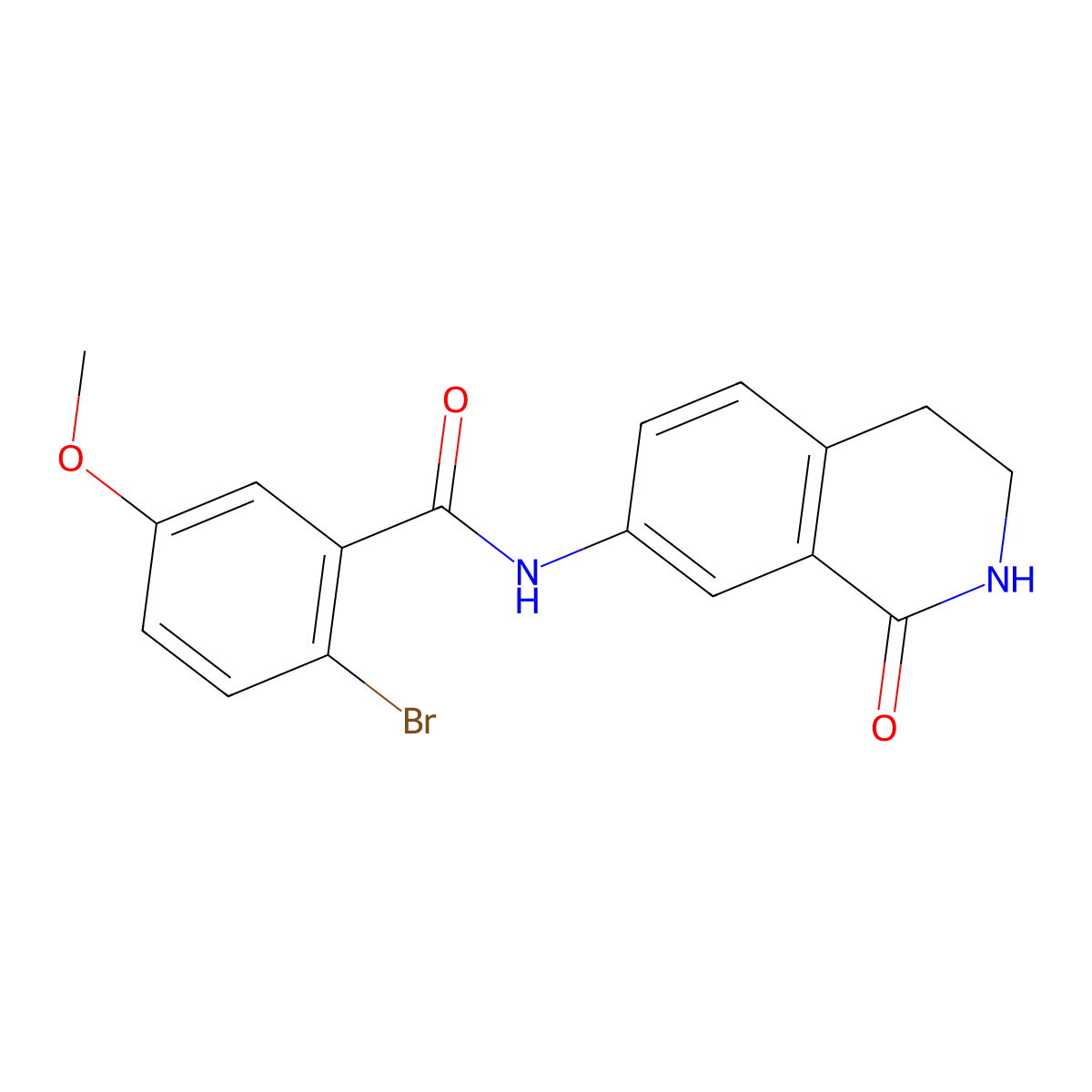 2-bromo-5-methoxy-N-(1-oxo-1,2,3,4-tetrahydroisoquinolin-7-yl)benzamide molecular structure, CAS 1351630-90-4