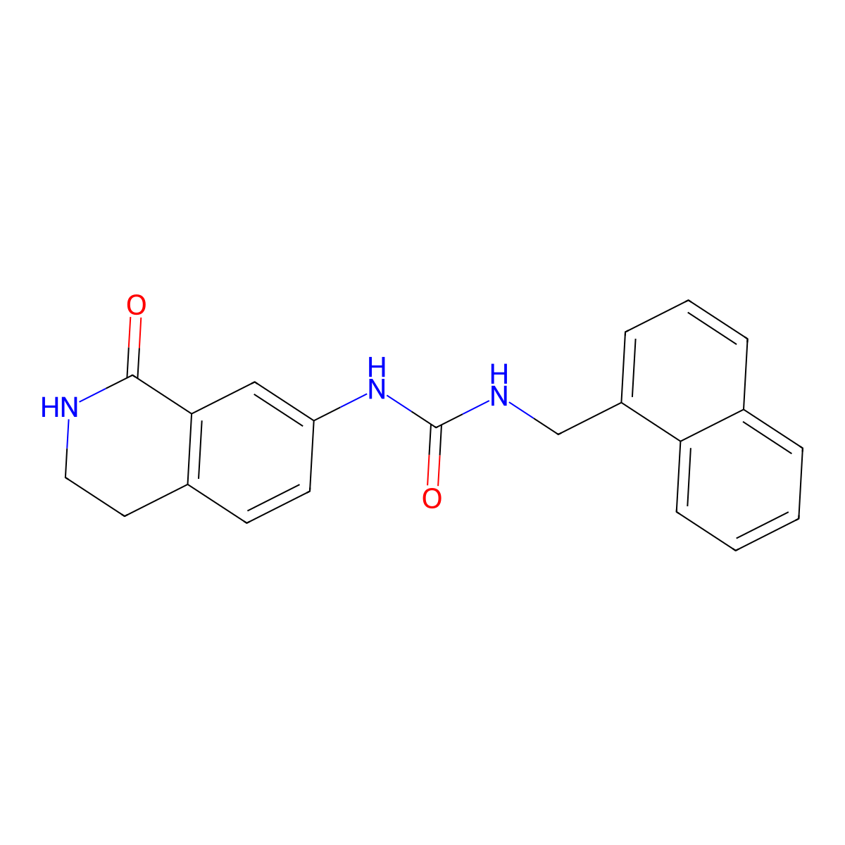 1-(Naphthalen-1-ylmethyl)-3-(1-oxo-1,2,3,4-tetrahydroisoquinolin-7-yl)urea molecular structure, CAS 1351631-07-6