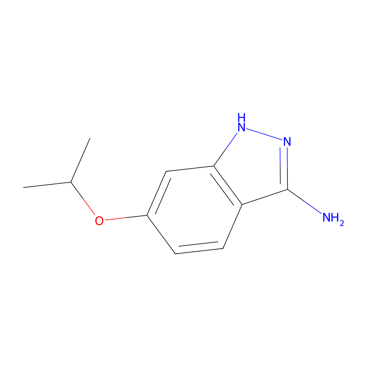 1H-Indazol-3-amine, 6-(1-methylethoxy)- molecular structure, CAS 1351631-55-4
