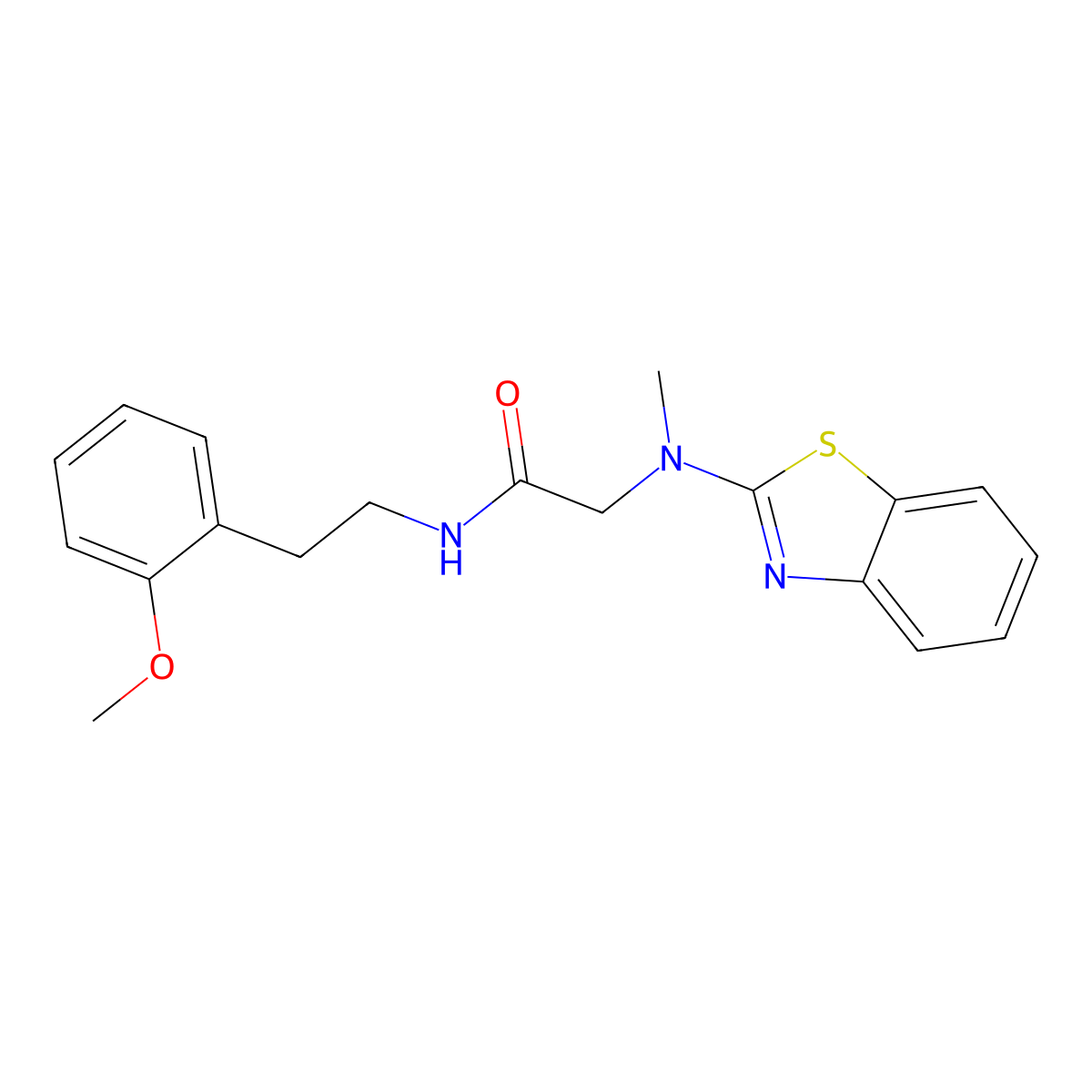 2-[(1,3-benzothiazol-2-yl)(methyl)amino]-N-[2-(2-methoxyphenyl)ethyl]acetamide molecular structure, CAS 1351631-77-0