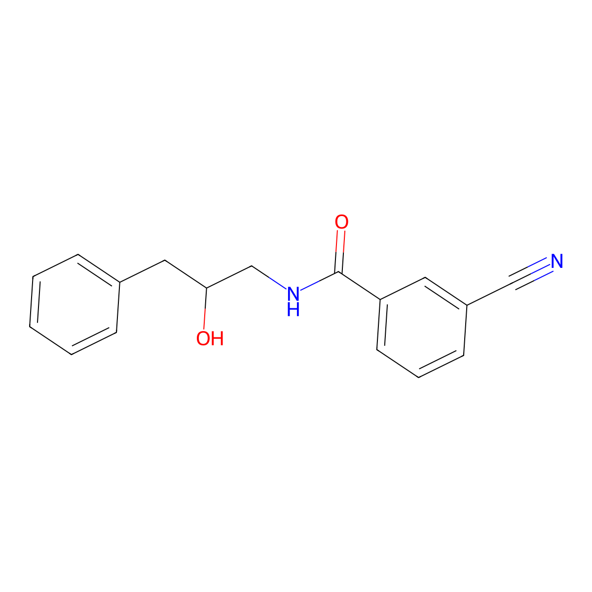 3-cyano-N-(2-hydroxy-3-phenylpropyl)benzamide molecular structure, CAS 1351632-16-0