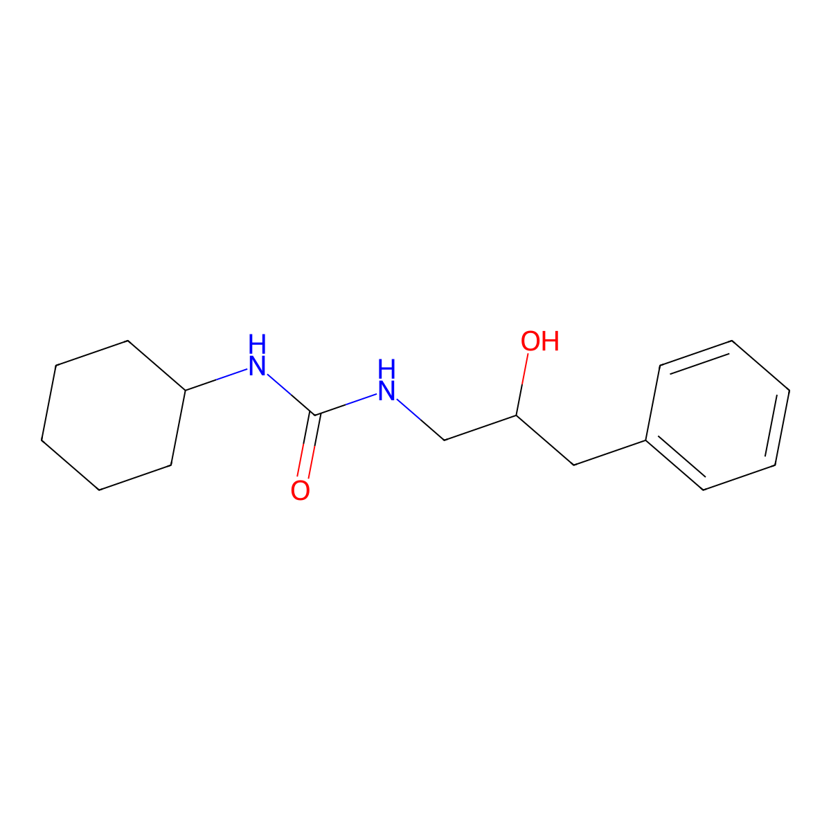 1-Cyclohexyl-3-(2-hydroxy-3-phenylpropyl)urea molecular structure, CAS 1351632-31-9
