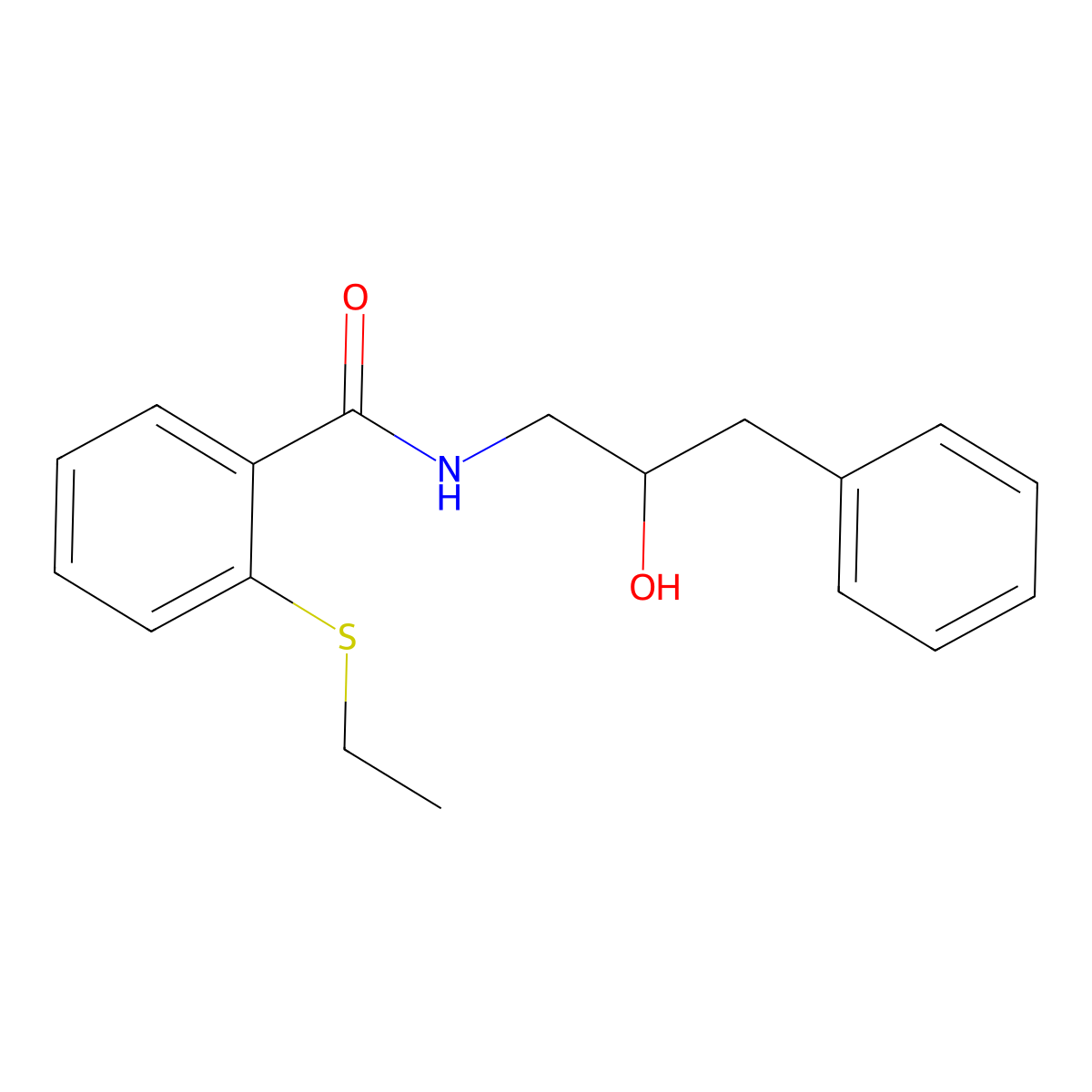 2-(ethylthio)-N-(2-hydroxy-3-phenylpropyl)benzamide molecular structure, CAS 1351632-33-1