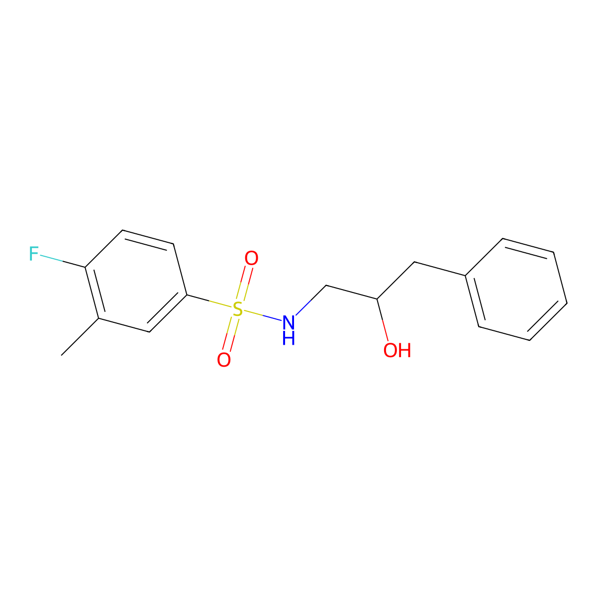 4-fluoro-N-(2-hydroxy-3-phenylpropyl)-3-methylbenzenesulfonamide molecular structure, CAS 1351632-41-1