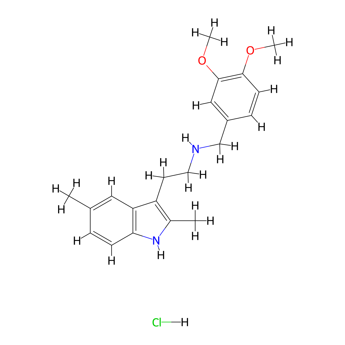 N-(3,4-dimethoxybenzyl)-2-(2,5-dimethyl-1H-indol-3-yl)ethanamine hydrochloride molecular structure, CAS 1351632-82-0