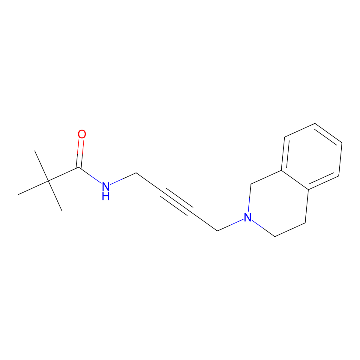N-(4-(3,4-dihydroisoquinolin-2(1H)-yl)but-2-yn-1-yl)pivalamide molecular structure, CAS 1351633-15-2