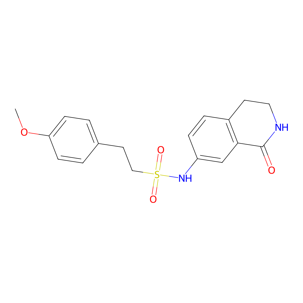 2-(4-methoxyphenyl)-N-(1-oxo-1,2,3,4-tetrahydroisoquinolin-7-yl)ethanesulfonamide molecular structure, CAS 1351633-92-5