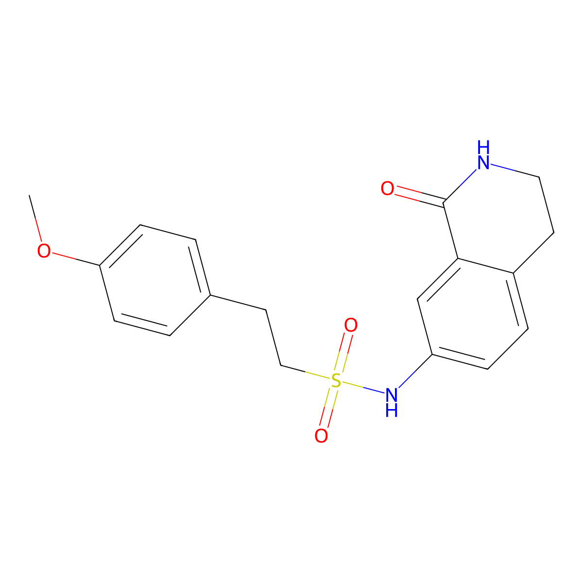 2-(4-methoxyphenyl)-N-(1-oxo-1,2,3,4-tetrahydroisoquinolin-7-yl)ethanesulfonamide molecular structure, CAS 1351633-92-5