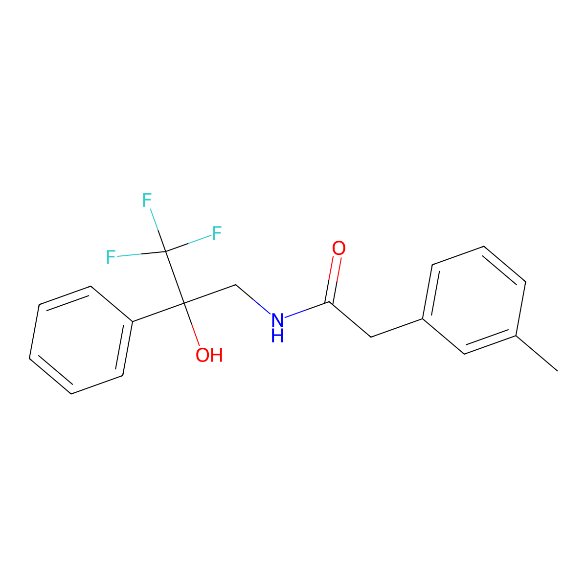 2-(3-Methylphenyl)-N-(3,3,3-trifluoro-2-hydroxy-2-phenylpropyl)acetamide molecular structure, CAS 1351634-20-2