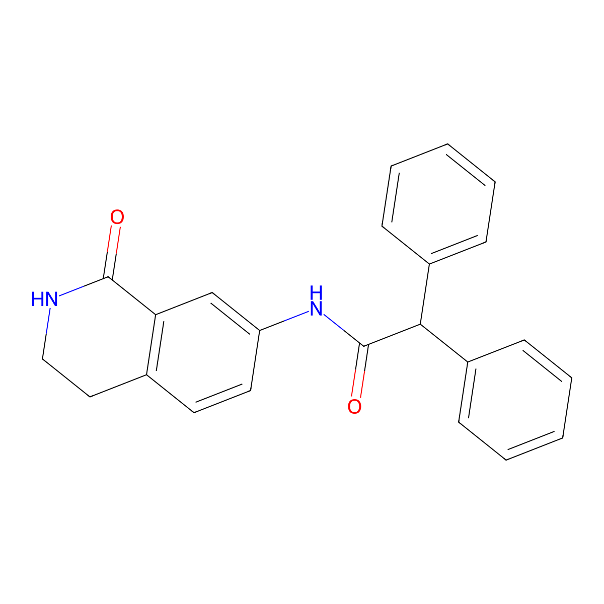 N-(1-oxo-1,2,3,4-tetrahydroisoquinolin-7-yl)-2,2-diphenylacetamide molecular structure, CAS 1351634-55-3