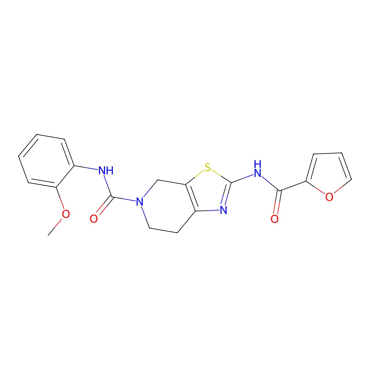 2-(furan-2-carboxamido)-N-(2-methoxyphenyl)-6,7-dihydrothiazolo[5,4-c]pyridine-5(4H)-carboxamide molecular structure, CAS 1351634-88-2