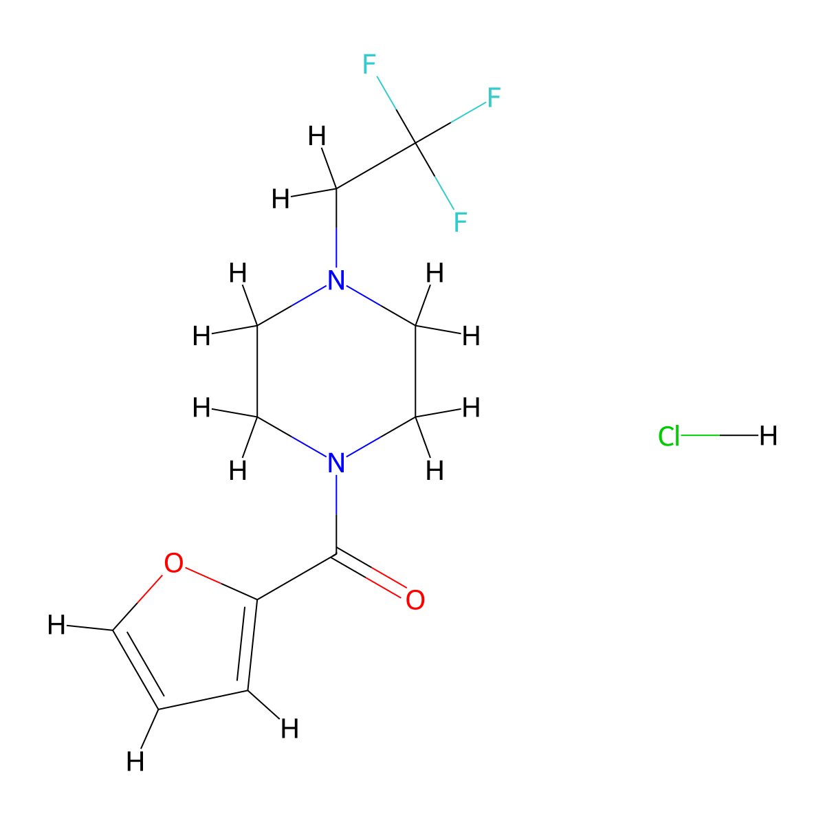 1-(Furan-2-carbonyl)-4-(2,2,2-trifluoroethyl)piperazine molecular structure, CAS 1351634-89-3