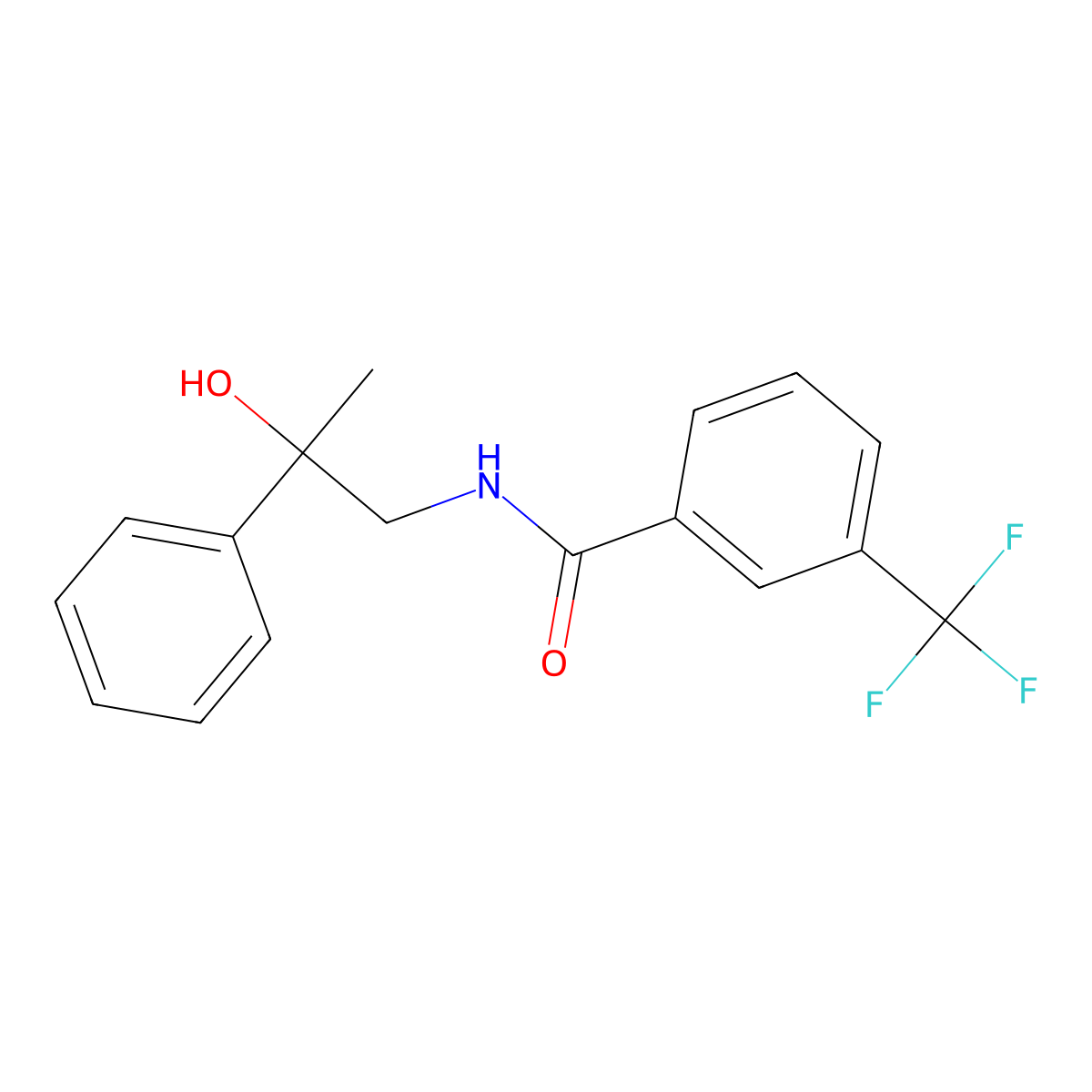 N-(2-hydroxy-2-phenylpropyl)-3-(trifluoromethyl)benzamide molecular structure, CAS 1351635-34-1