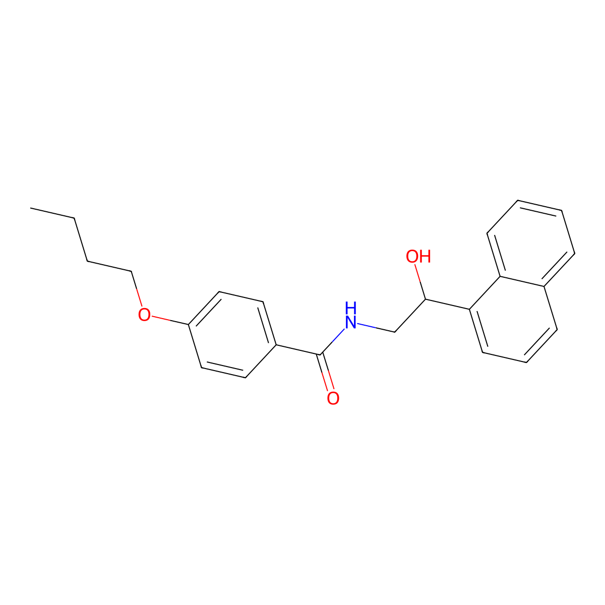 4-butoxy-N-[2-hydroxy-2-(naphthalen-1-yl)ethyl]benzamide molecular structure, CAS 1351635-37-4