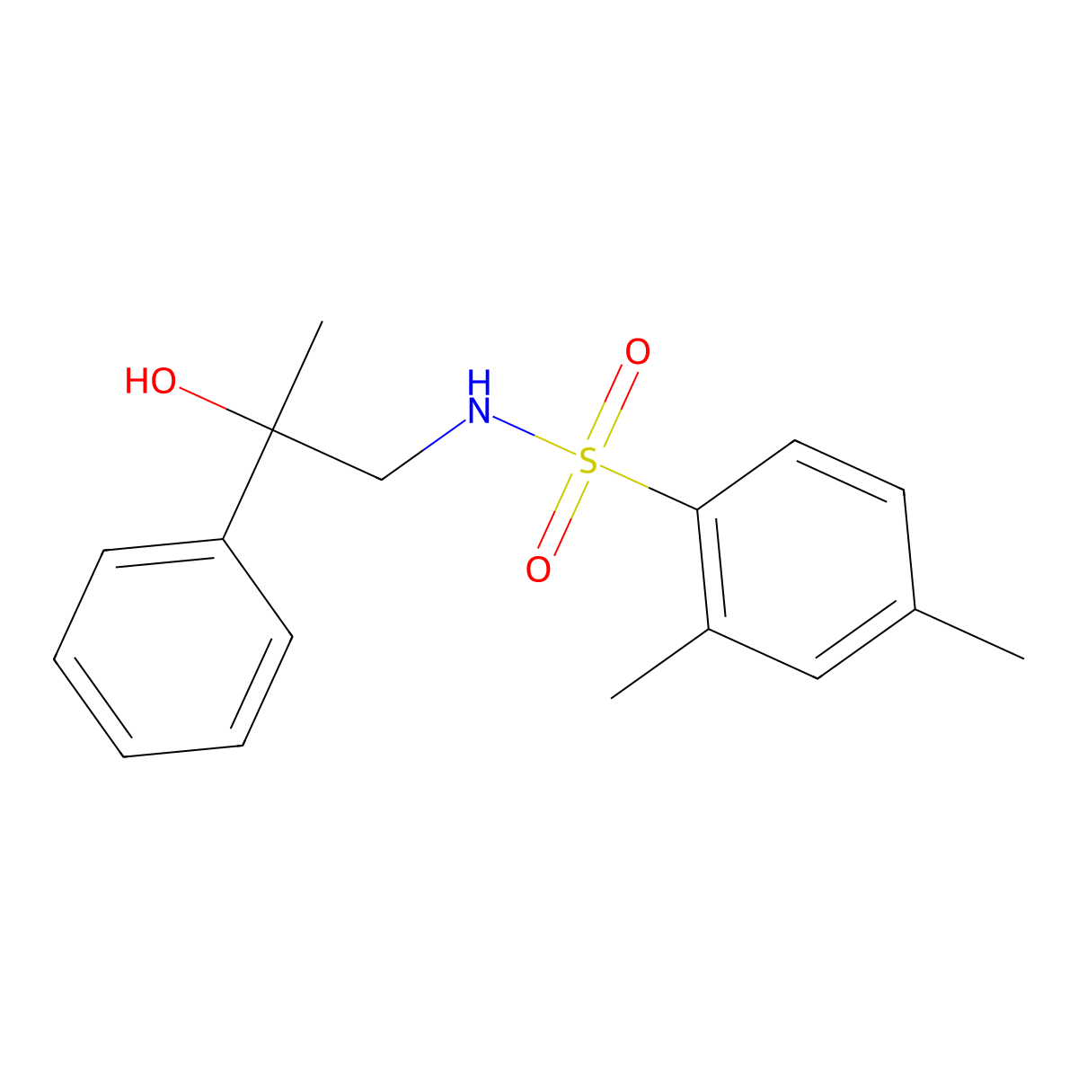 N-(2-hydroxy-2-phenylpropyl)-2,4-dimethylbenzenesulfonamide molecular structure, CAS 1351635-42-1