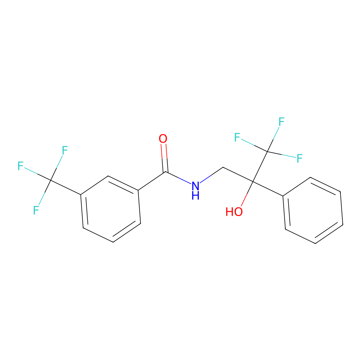 N-(3,3,3-trifluoro-2-hydroxy-2-phenylpropyl)-3-(trifluoromethyl)benzamide molecular structure, CAS 1351641-06-9
