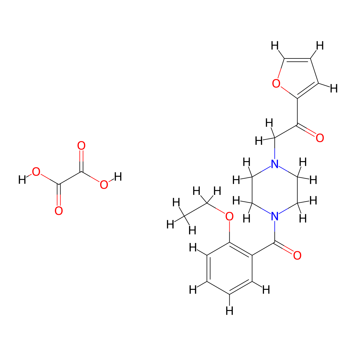 2-(4-(2-Ethoxybenzoyl)piperazin-1-yl)-1-(furan-2-yl)ethanone oxalate molecular structure, CAS 1351641-17-2