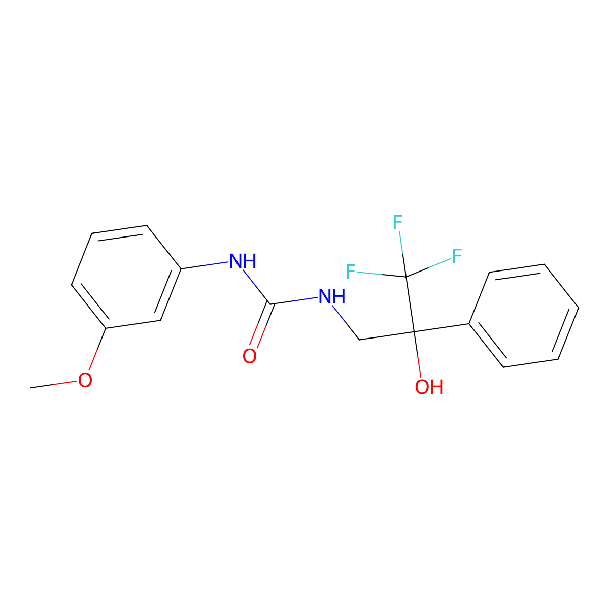 1-(3-Methoxyphenyl)-3-(3,3,3-trifluoro-2-hydroxy-2-phenylpropyl)urea molecular structure, CAS 1351641-18-3