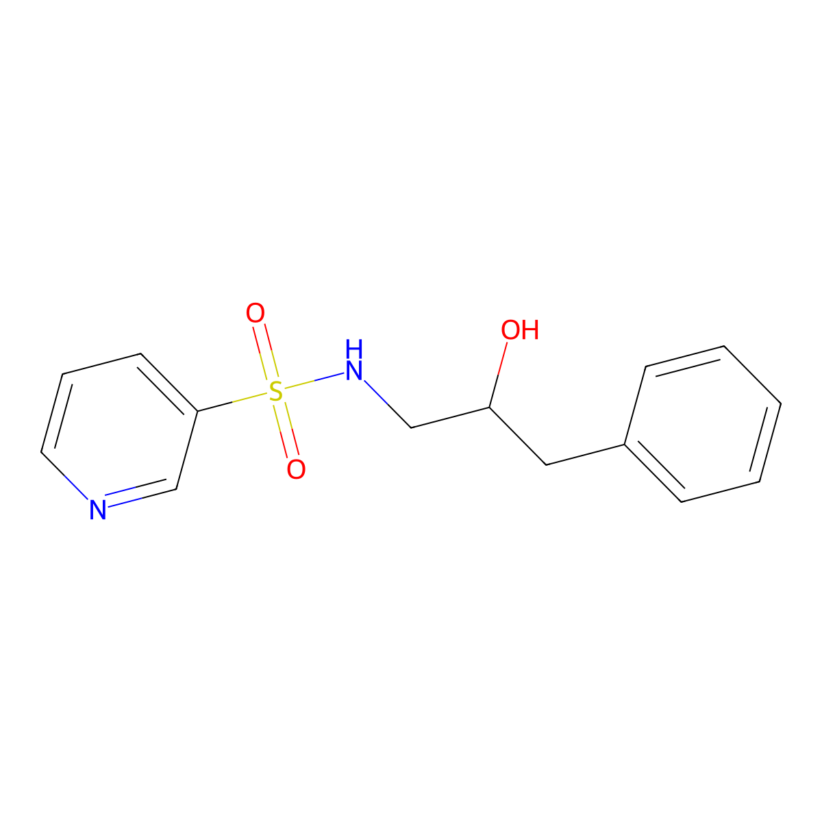 N-(2-hydroxy-3-phenylpropyl)pyridine-3-sulfonamide molecular structure, CAS 1351641-22-9