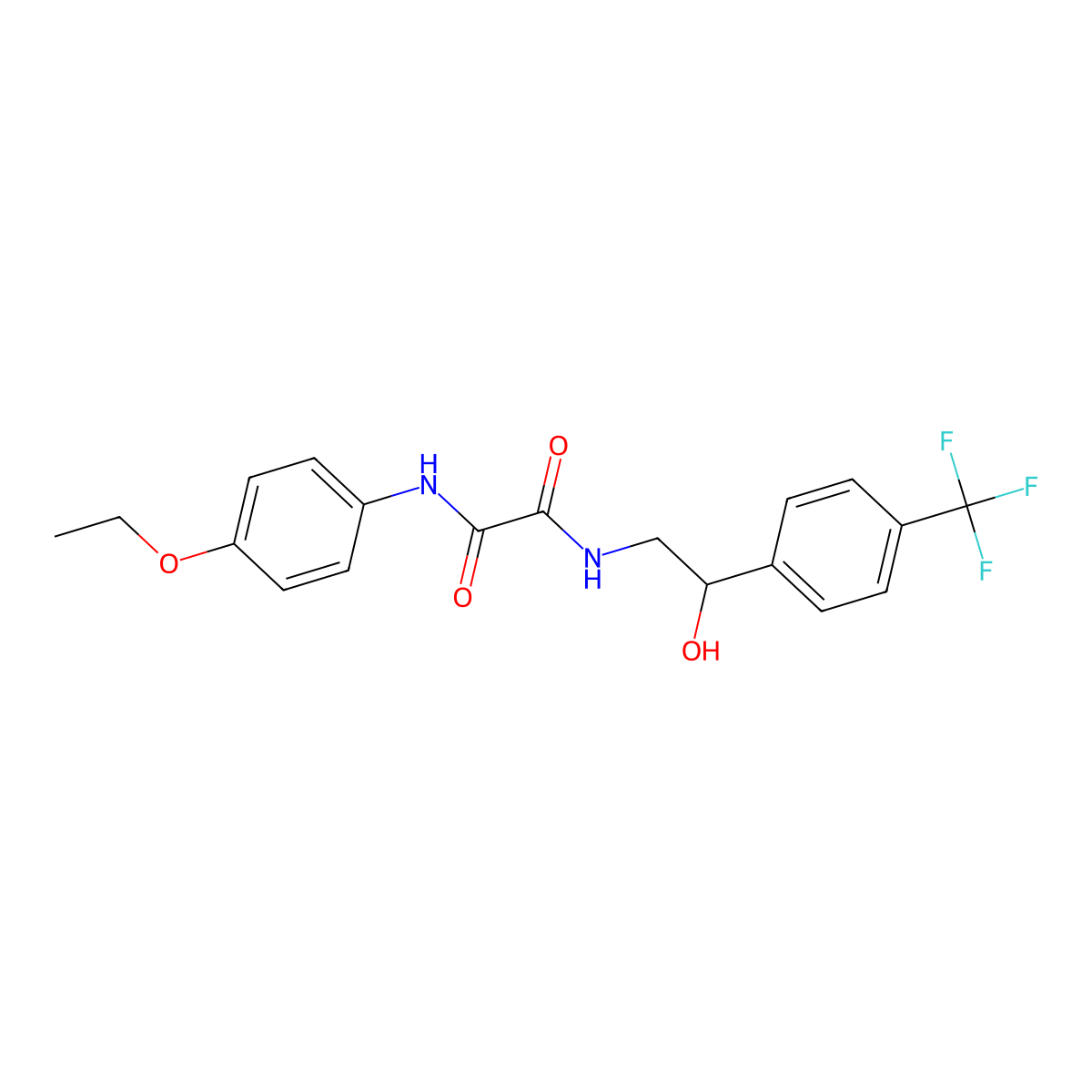 N1-(4-ethoxyphenyl)-N2-(2-hydroxy-2-(4-(trifluoromethyl)phenyl)ethyl)oxalamide molecular structure, CAS 1351641-26-3