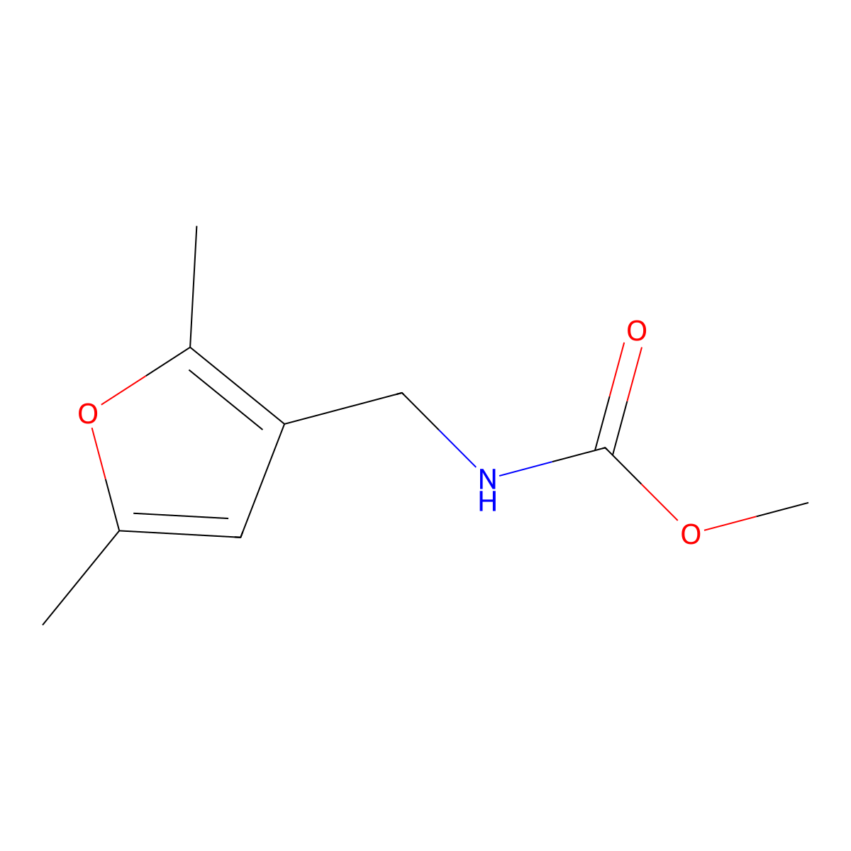 Methyl ((2,5-dimethylfuran-3-yl)methyl)carbamate molecular structure, CAS 1351641-37-6
