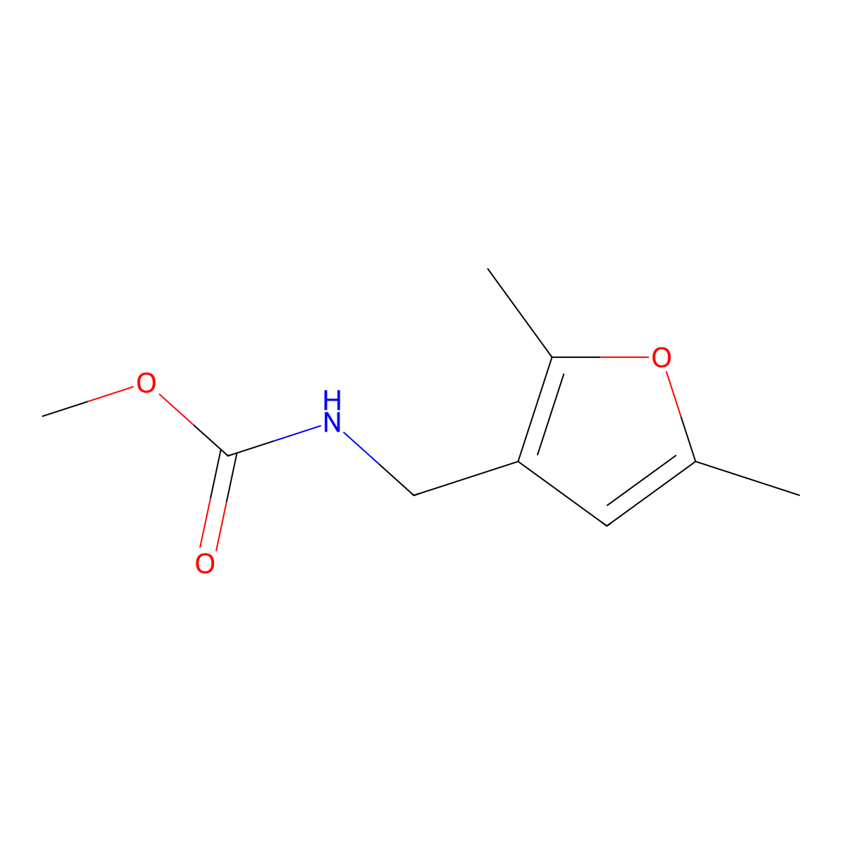 Methyl ((2,5-dimethylfuran-3-yl)methyl)carbamate molecular structure, CAS 1351641-37-6