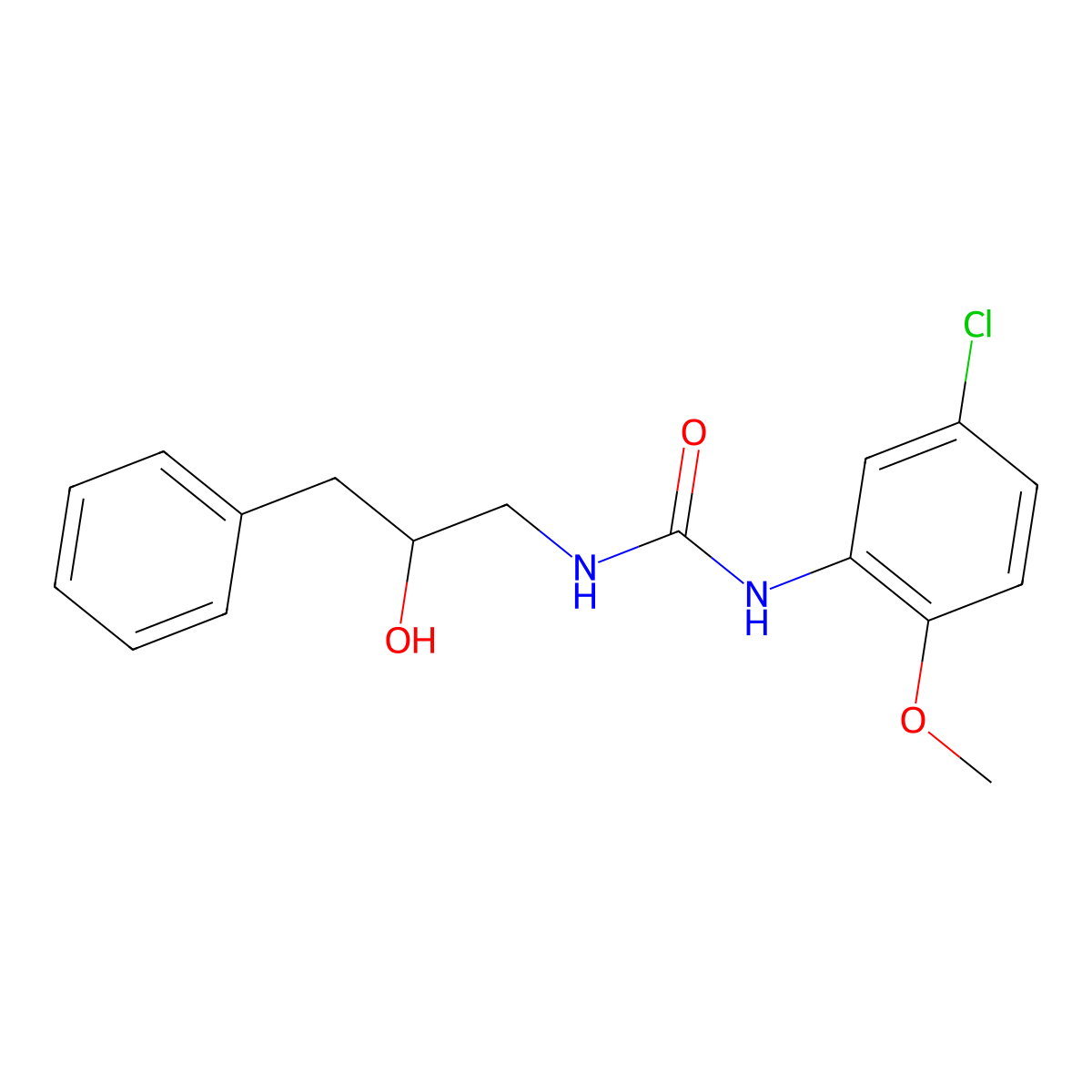 1-(5-Chloro-2-methoxyphenyl)-3-(2-hydroxy-3-phenylpropyl)urea molecular structure, CAS 1351641-41-2