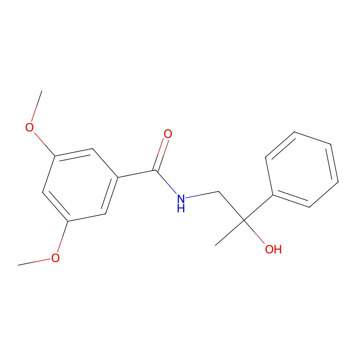 N-(2-hydroxy-2-phenylpropyl)-3,5-dimethoxybenzamide molecular structure, CAS 1351641-49-0