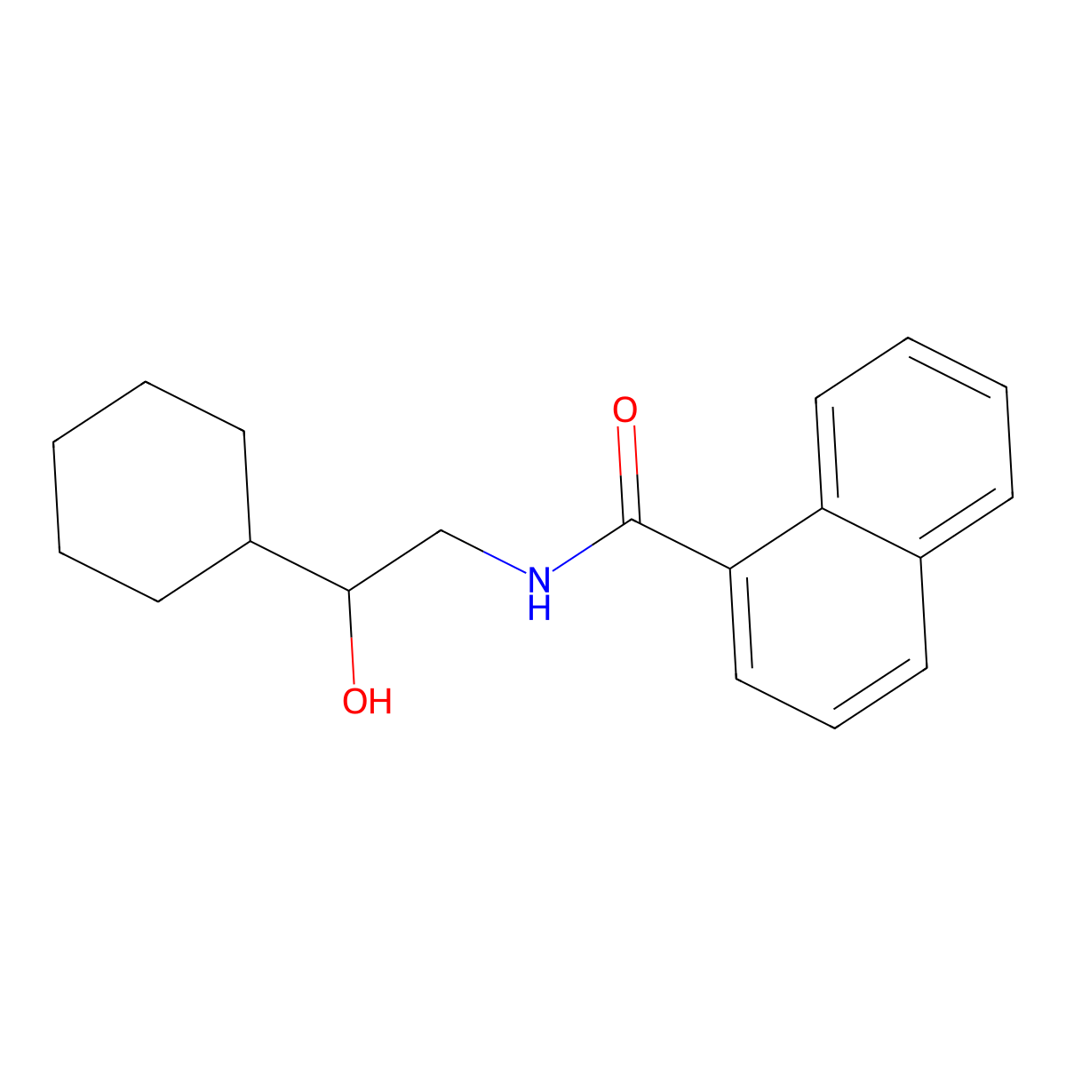 N-(2-cyclohexyl-2-hydroxyethyl)-1-naphthamide molecular structure, CAS 1351641-53-6