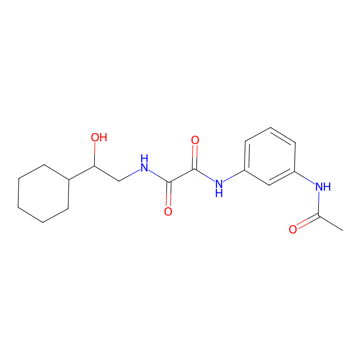 N1-(3-acetamidophenyl)-N2-(2-cyclohexyl-2-hydroxyethyl)oxalamide molecular structure, CAS 1351641-64-9