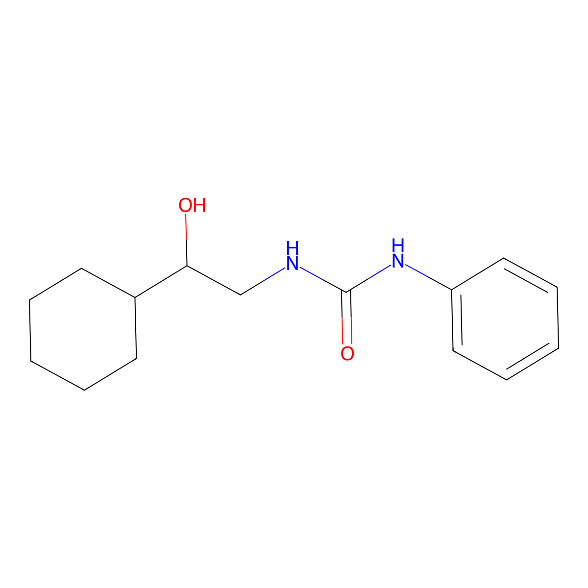 1-(2-Cyclohexyl-2-hydroxyethyl)-3-phenylurea molecular structure, CAS 1351641-75-2