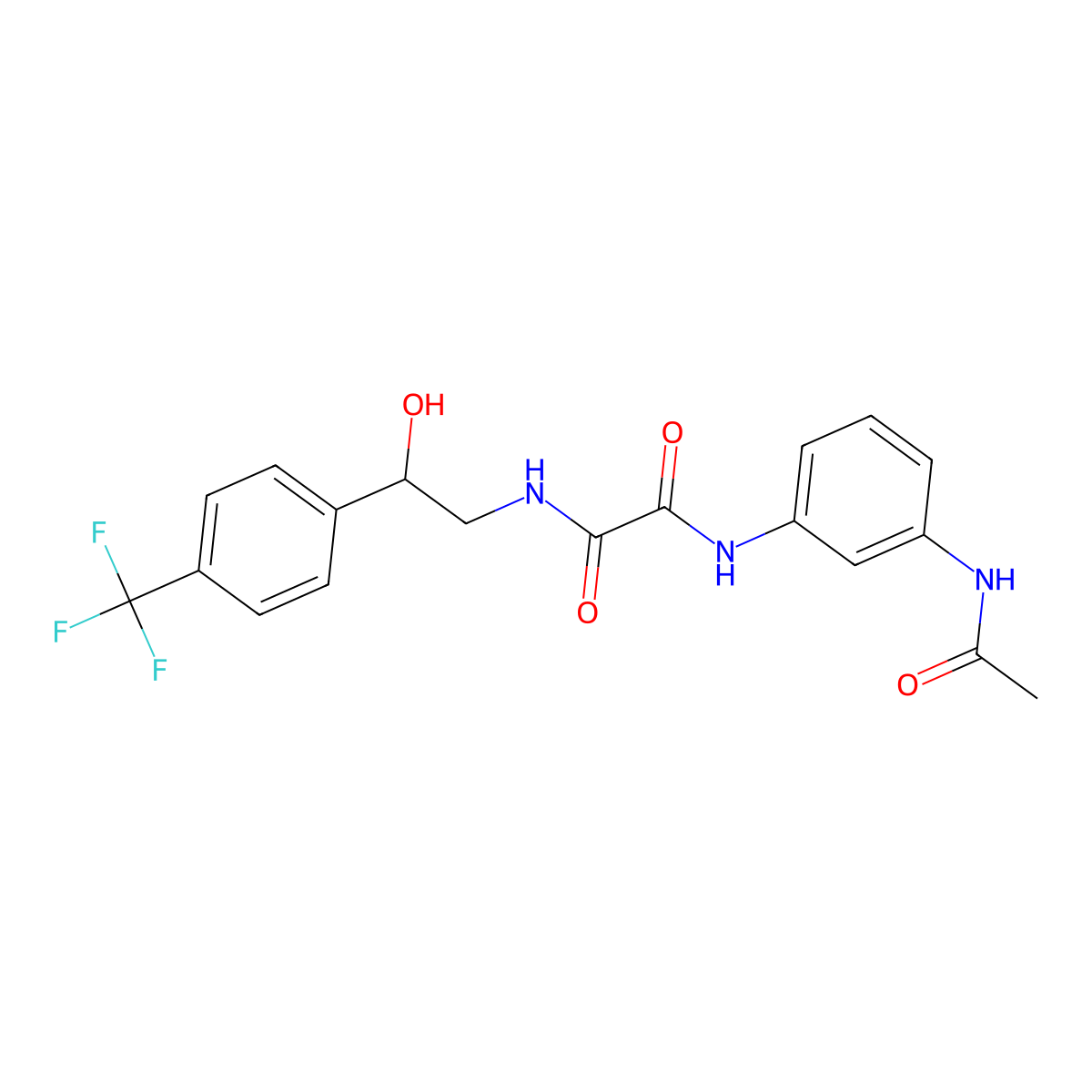 N1-(3-acetamidophenyl)-N2-(2-hydroxy-2-(4-(trifluoromethyl)phenyl)ethyl)oxalamide molecular structure, CAS 1351641-89-8