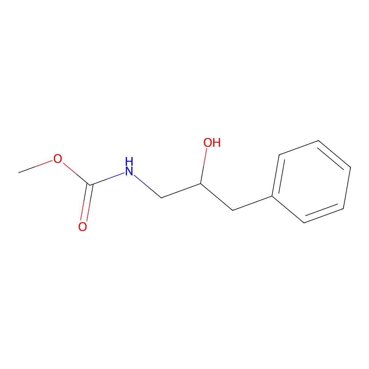 Methyl (2-hydroxy-3-phenylpropyl)carbamate molecular structure, CAS 1351642-01-7