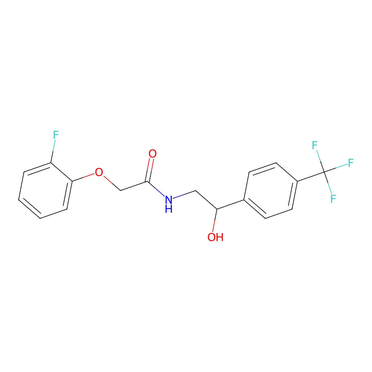 2-(2-fluorophenoxy)-N-{2-hydroxy-2-[4-(trifluoromethyl)phenyl]ethyl}acetamide molecular structure, CAS 1351642-28-8