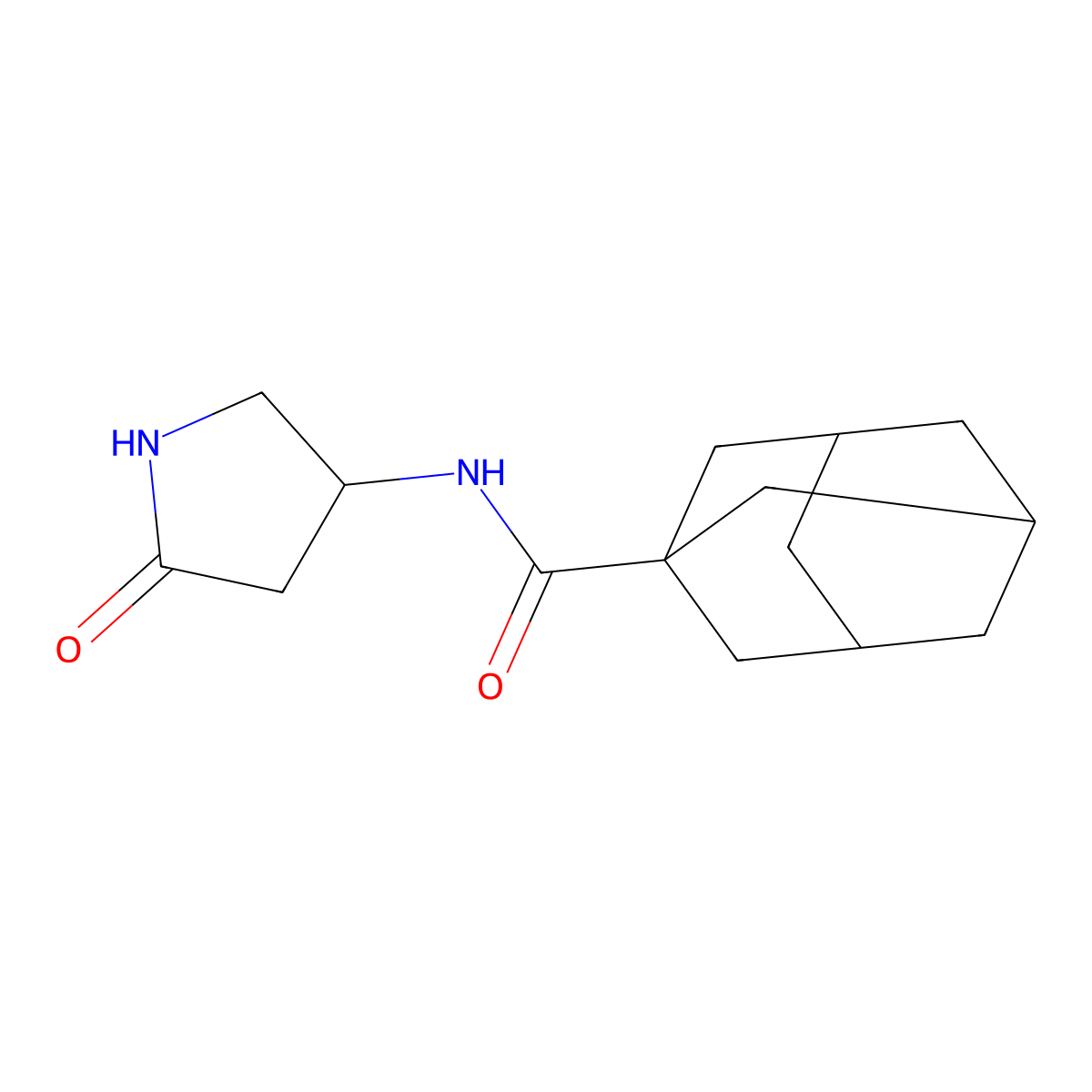 N-(5-oxopyrrolidin-3-yl)adamantane-1-carboxamide molecular structure, CAS 1351642-45-9