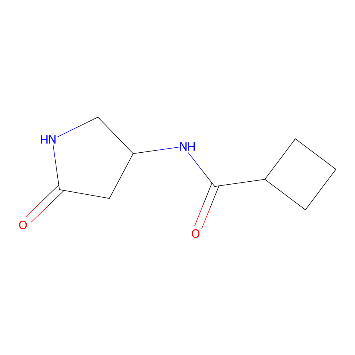 N-(5-oxopyrrolidin-3-yl)cyclobutanecarboxamide molecular structure, CAS 1351642-57-3
